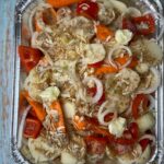 BBQ potatoes and vegetables