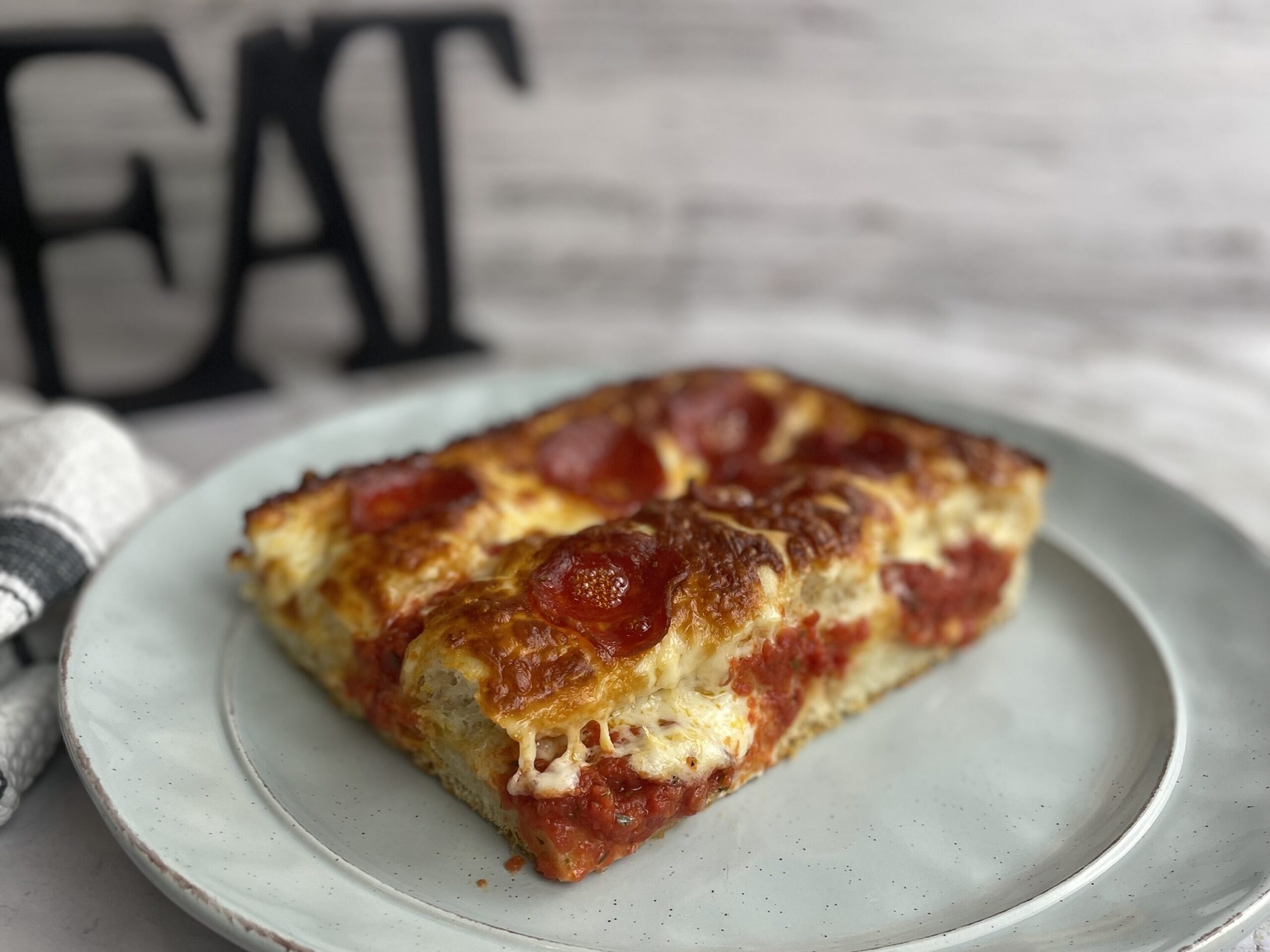 pizza made with easy pizza sauce